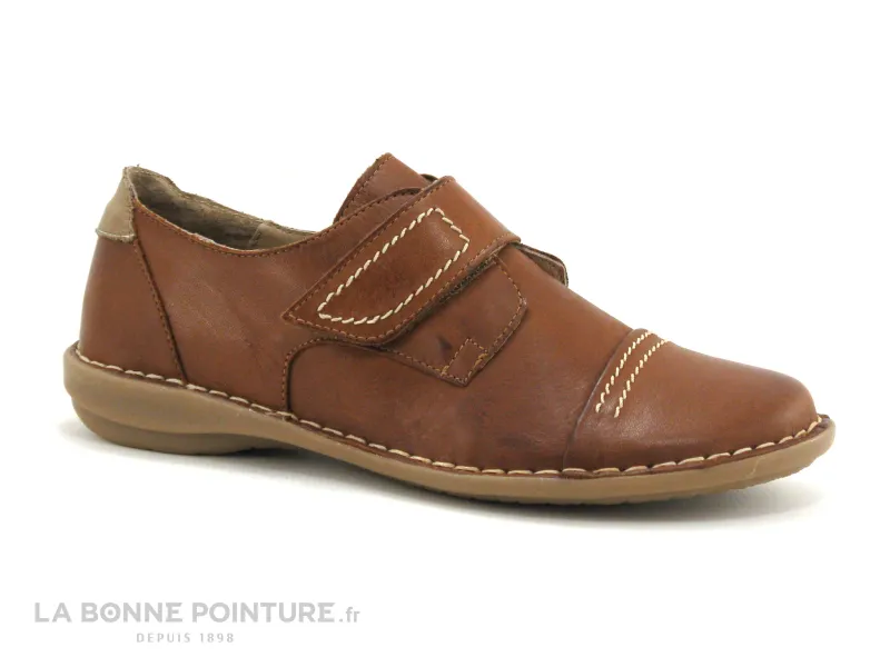Achat chaussures Moran's Femme Chaussure basse / Derby, vente Morans GLASSY Marron - Bride velcro - Chaussure basse Femme