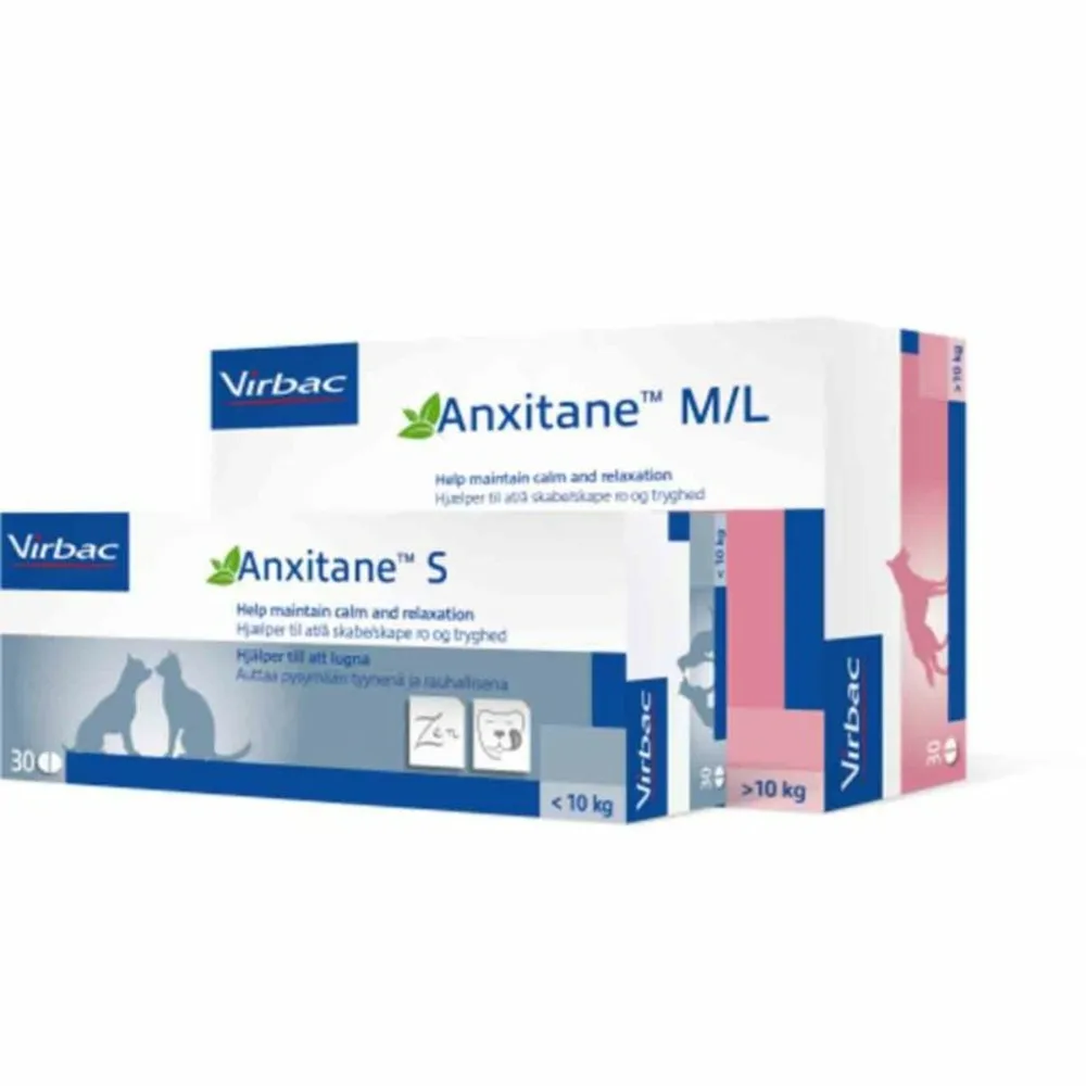 Aliment complémentaire petit chien et chat anxitane - virbac 30 comprimes