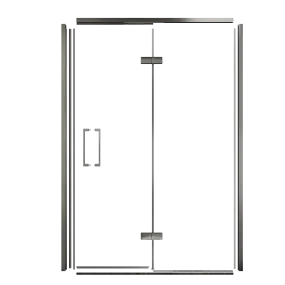 Balmani Senses Design 140 cm droite ensemble de profils pour porte pivotante niche brushed gunmetal