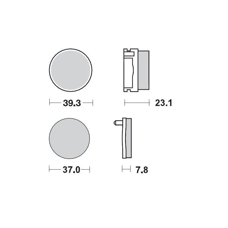 BRAKE PAD ATV SINTER PRO RACING - piecemotoquad