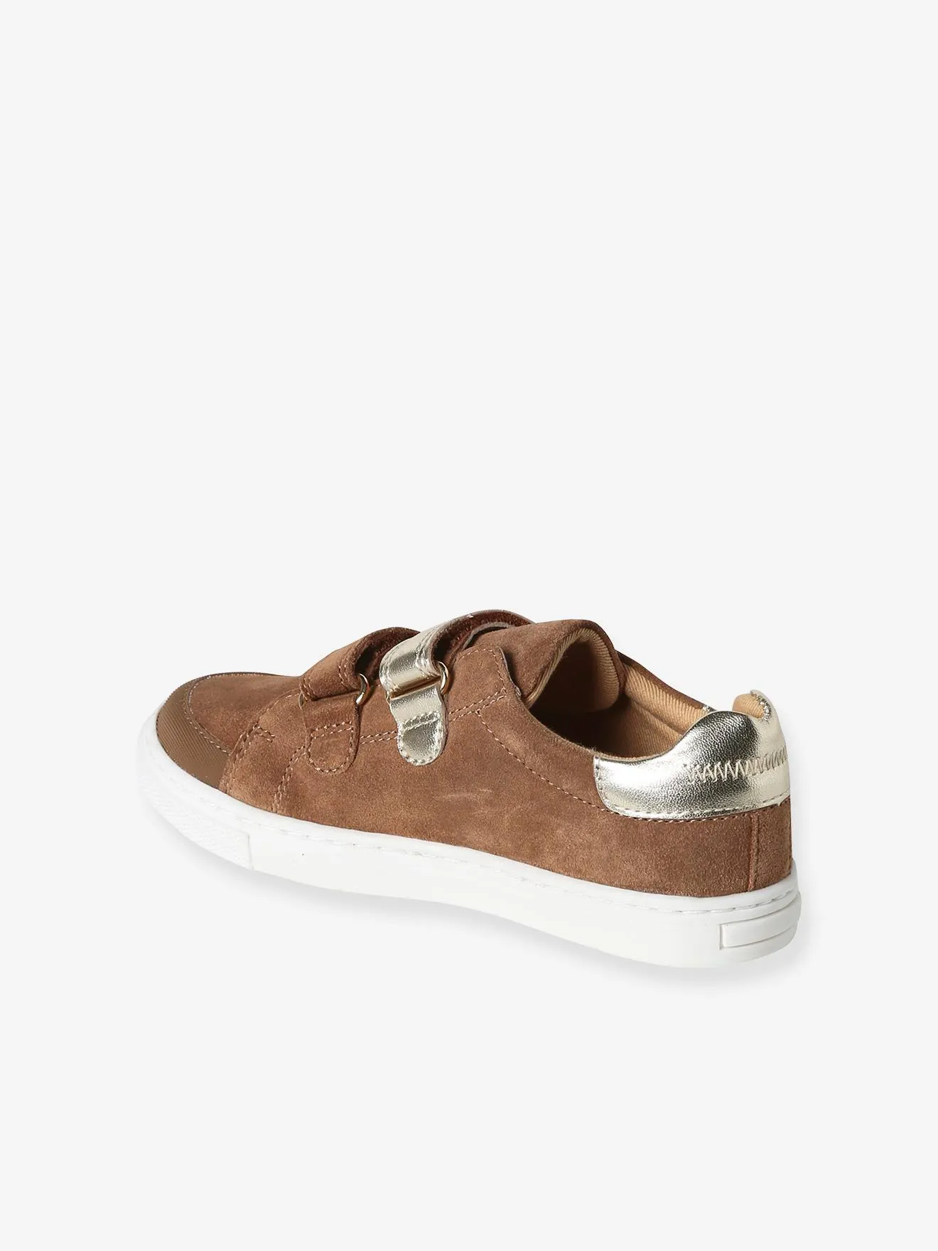 Brown Leather Girl's Trainers - Vertbaudet