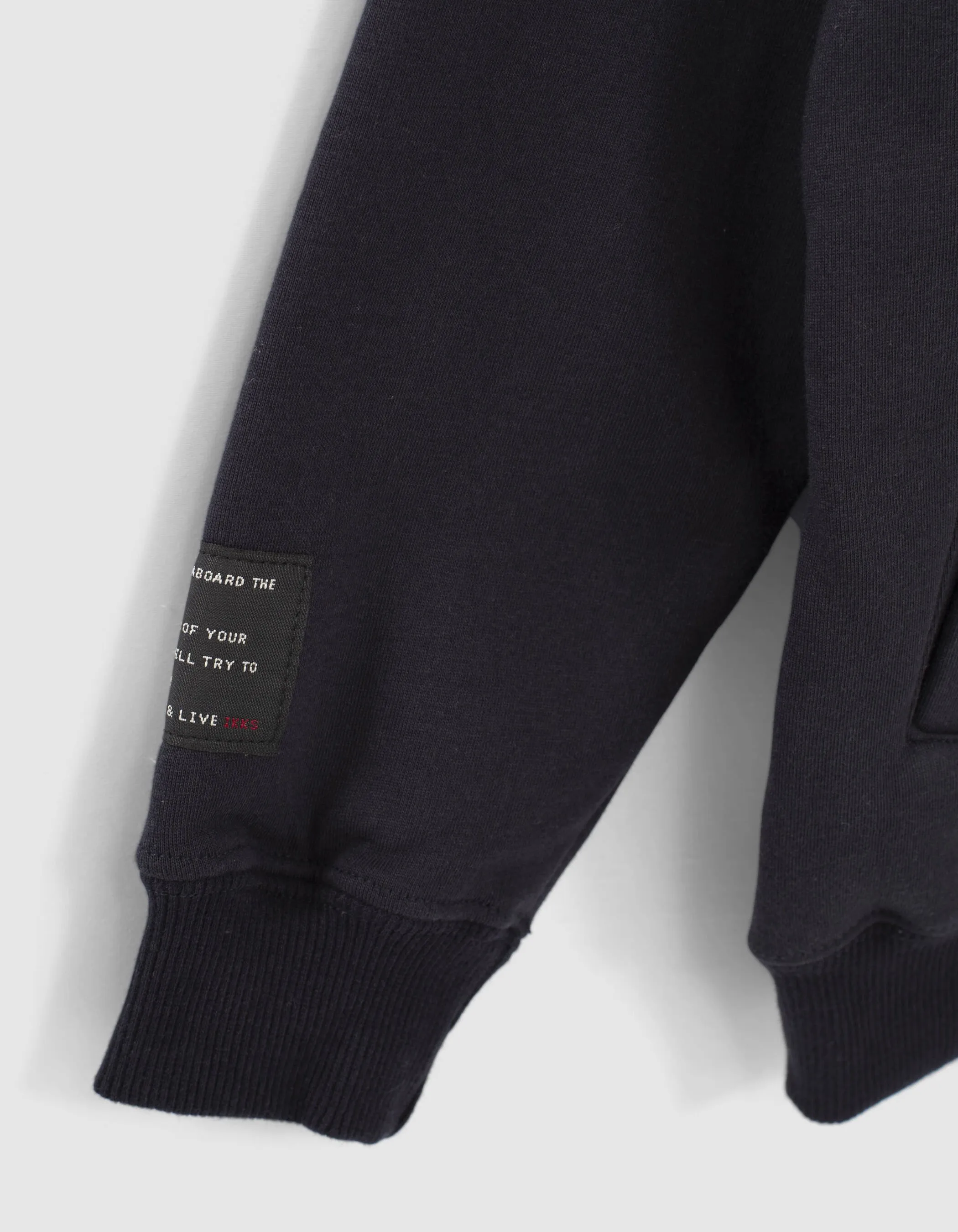 Cardigan navy with asymmetrical zip for boys.