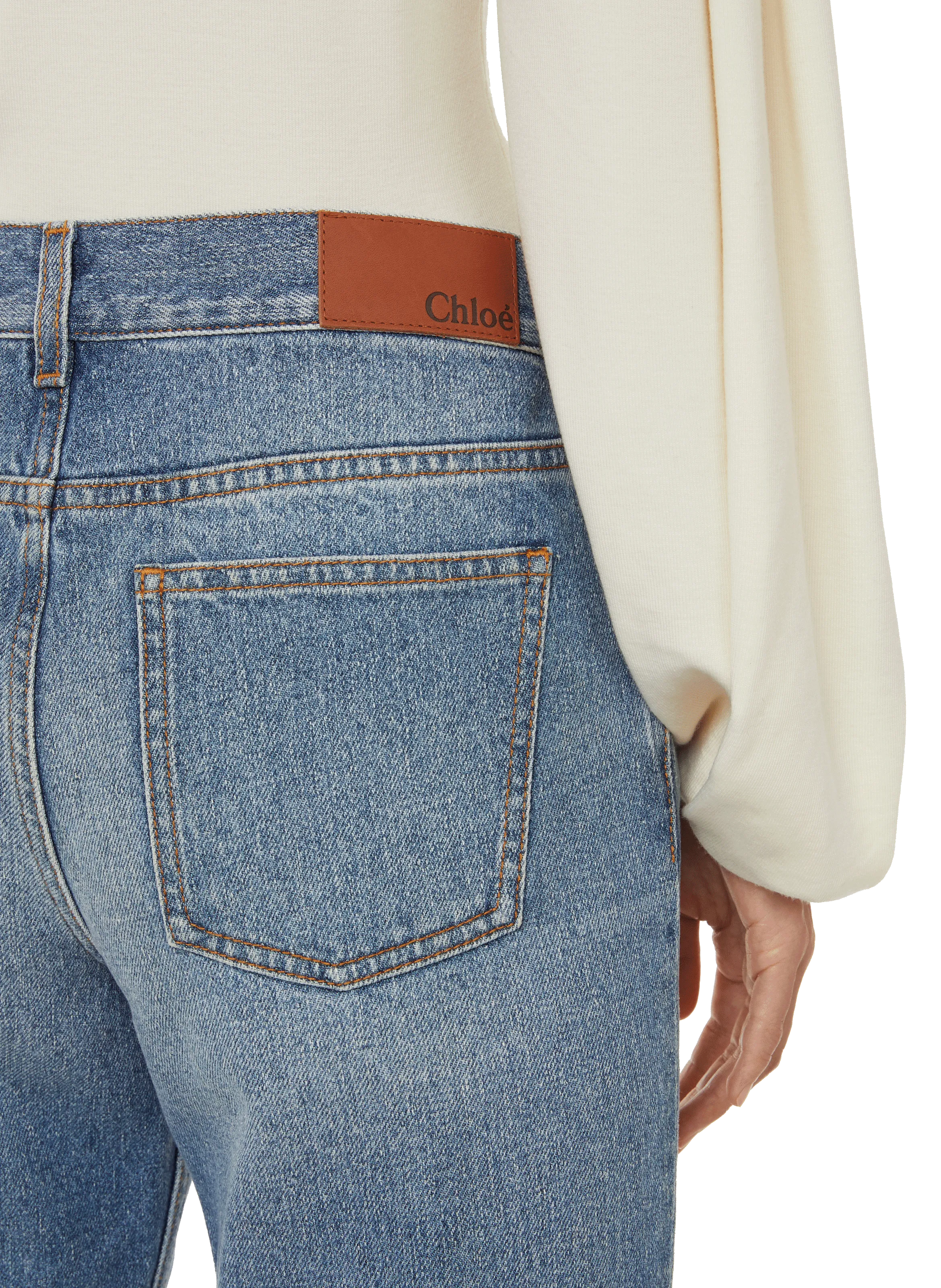 CHLOÉ  Jean bootcut en coton  - Bleu