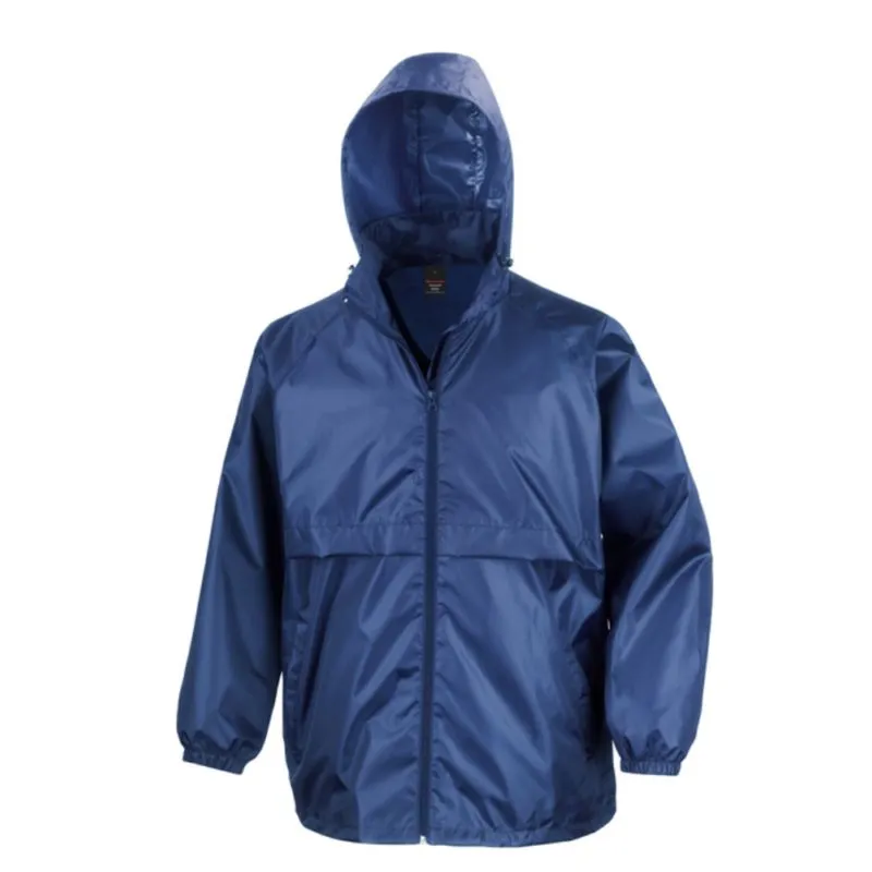 Coupe-vent très léger non doublé à capuche 2 poches dont 1 zippée polyester unisexe Result