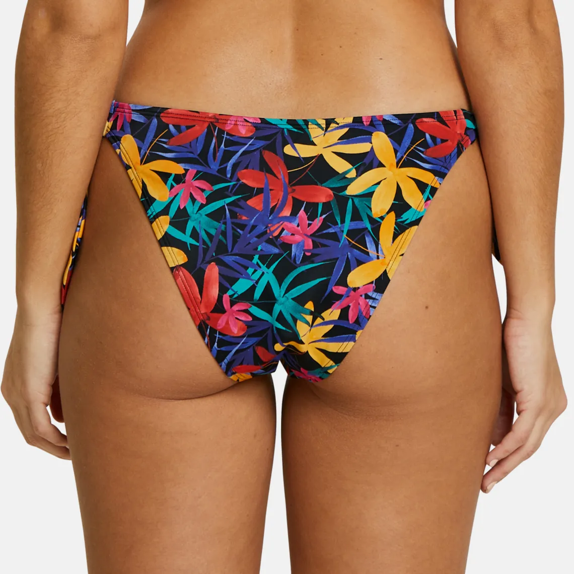 Low Rise Black Floral Swimsuit Bottom - 3 Suisses