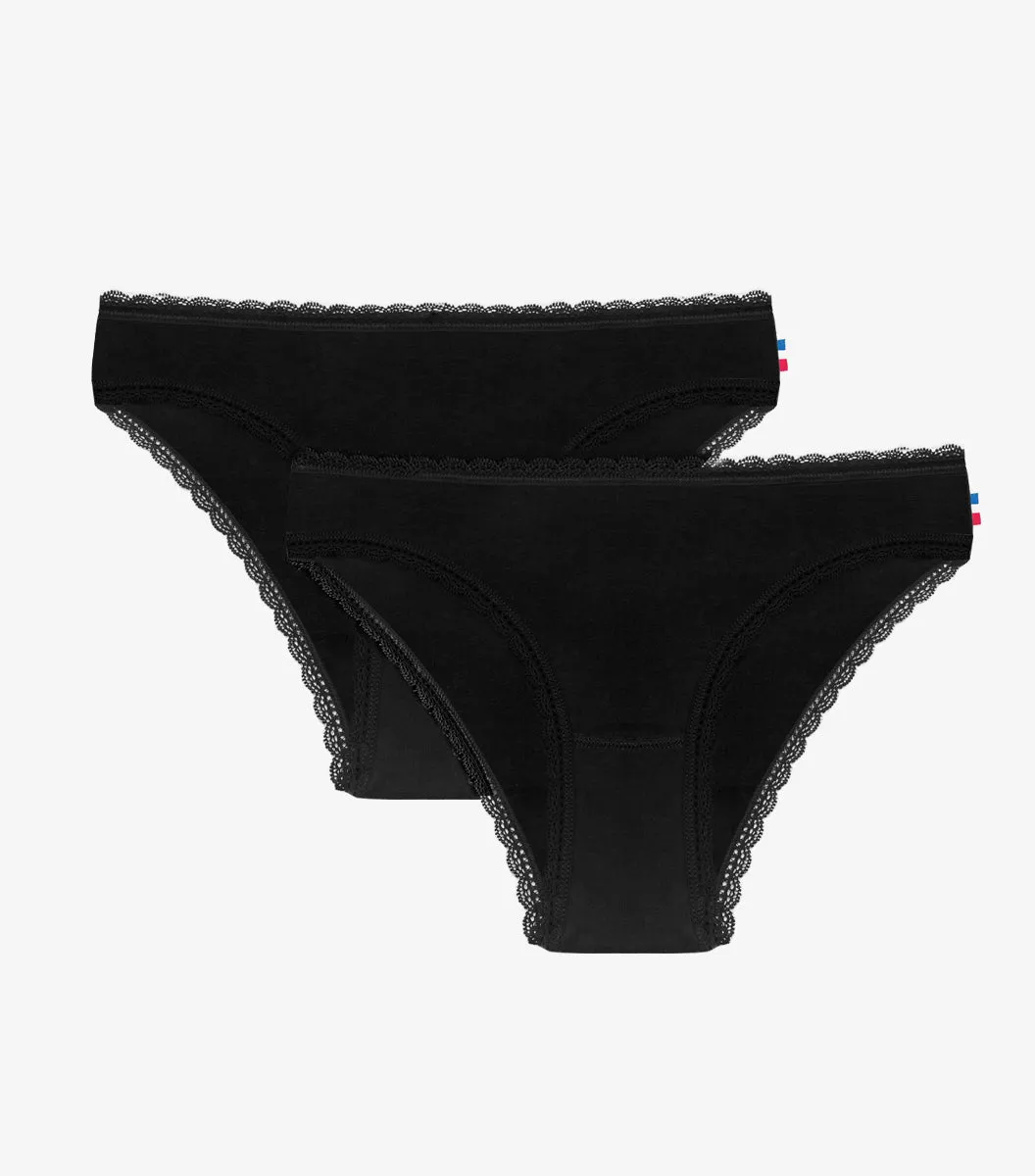 Black Lace Women's Culottes x2 - Timeless Pack