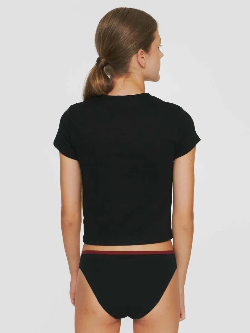 Culotte menstruelle coton ados flux abondant noir