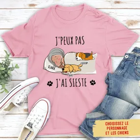 Custom Unisex T-shirt - Can't, Taking a Nap.