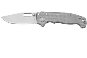 Demko Knives MG AD20S Shark-Lock, CPM 20CV Clip Point MGAD20S-TI-MLD Milled Titanium, couteau de poche