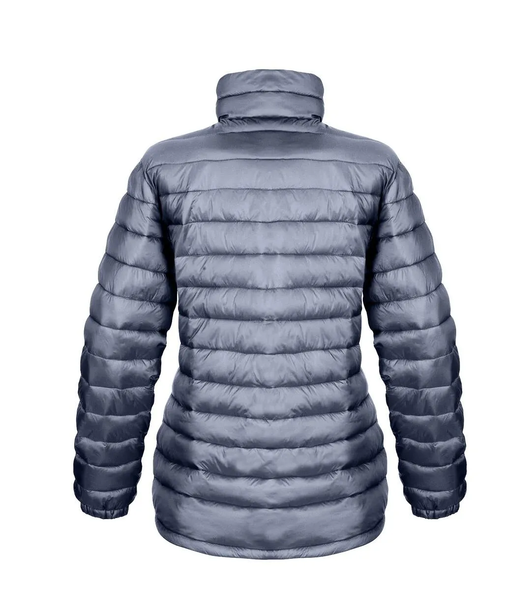 Quilted Ice Bird Women's Grey Puffer Jacket by Result Urban.