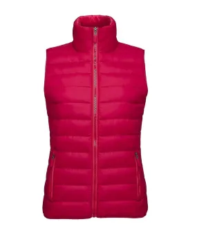 Sleeveless Women's Puffer Vest - Style 01437 - Dark Pink