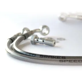 Durite de frein arrière d'aviation SPEEDBRAKES inox/raccord bleu Kawasaki VN 1500 VULCAN