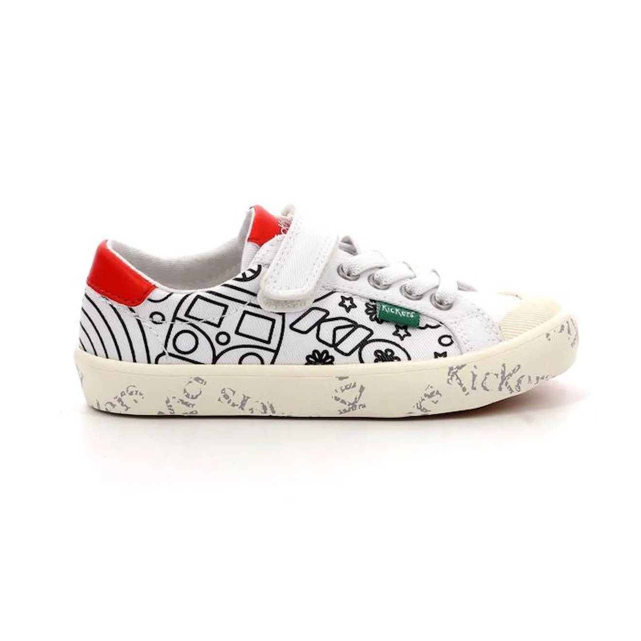 Gody Blanc Mixte Blanc - Kickers, Baskets Basses - Kickers