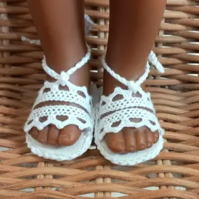 Handmade doll sandals for Las Amigas