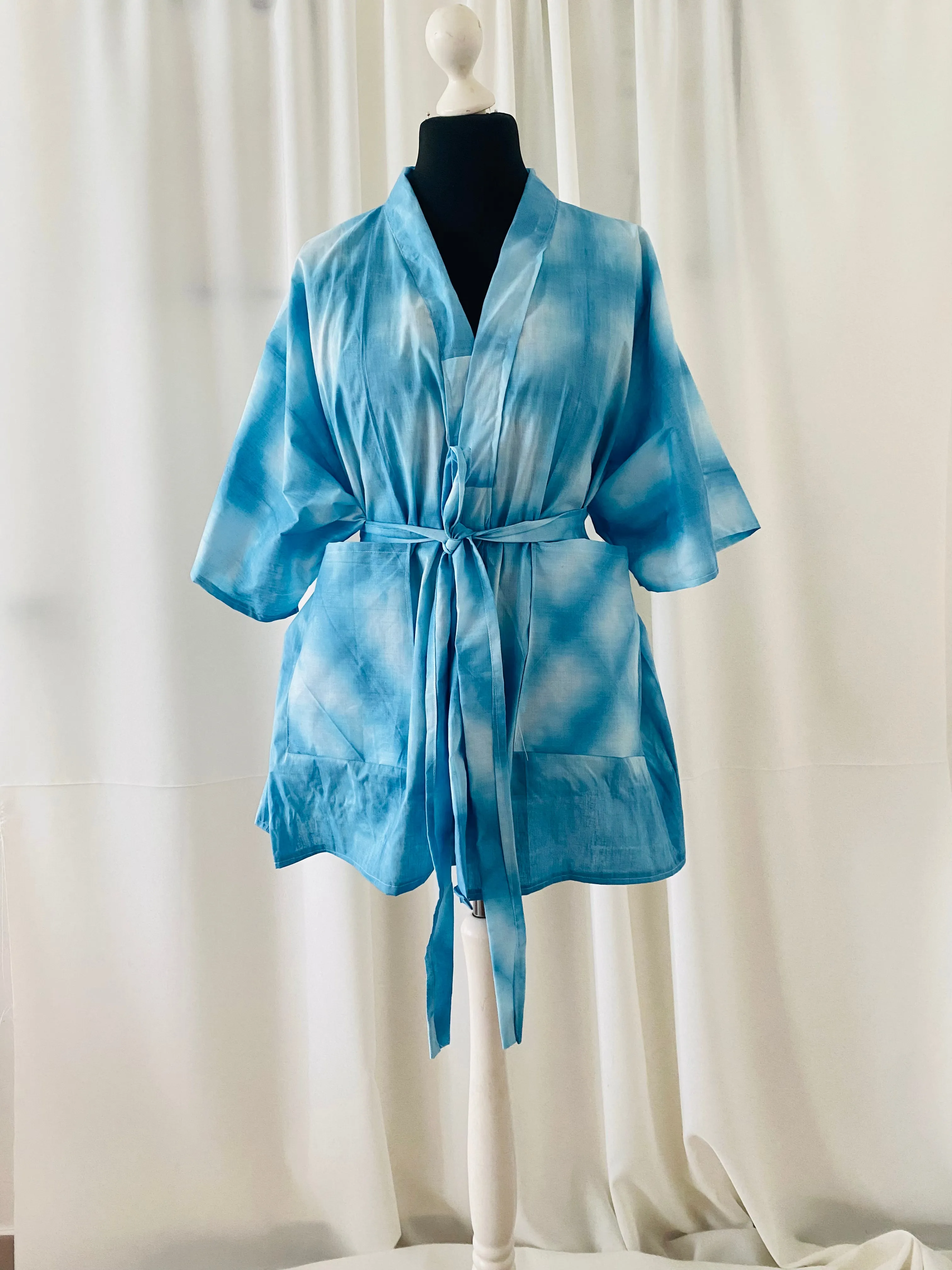 Kimono tissu tie and dye africain - Veste Thioup