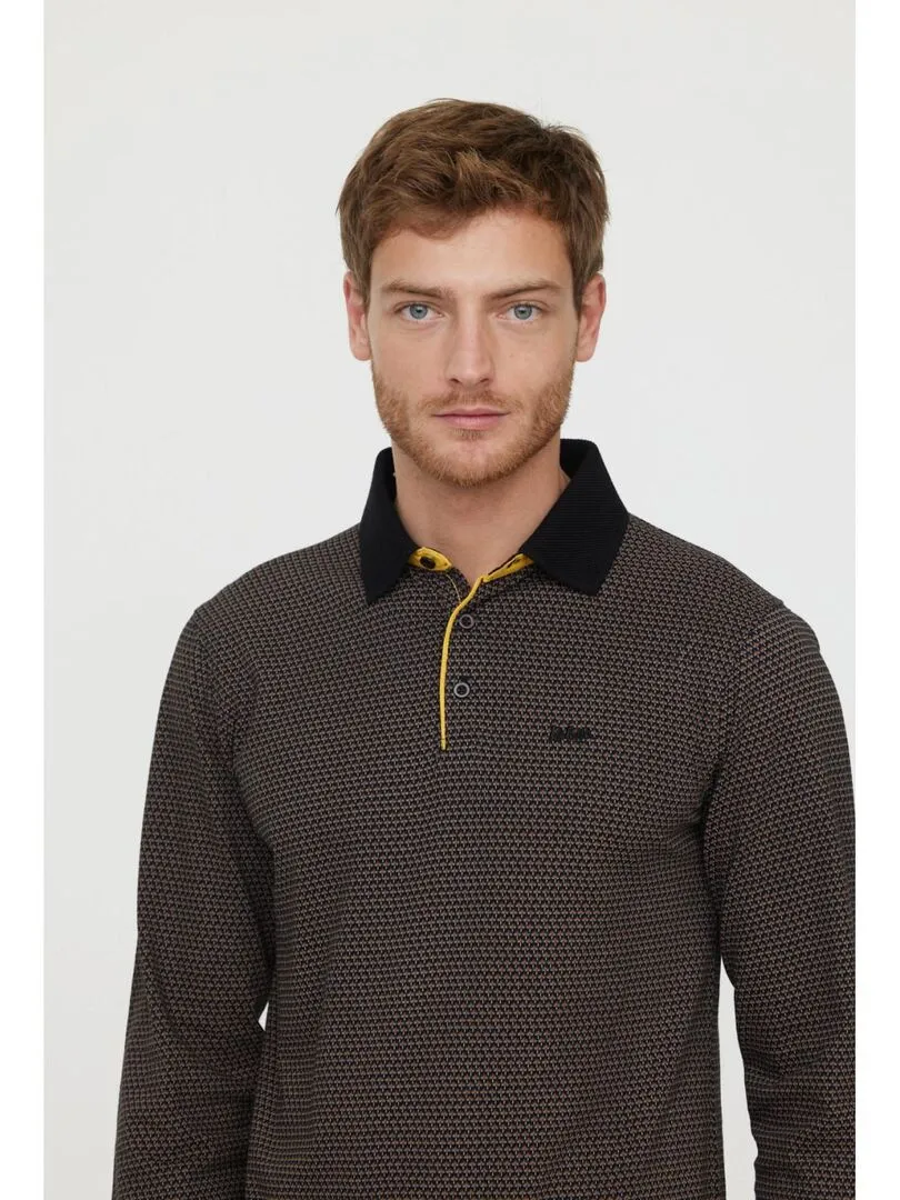 Lee Cooper - T-Shirt manches longues coton regular BUKAR - Noir