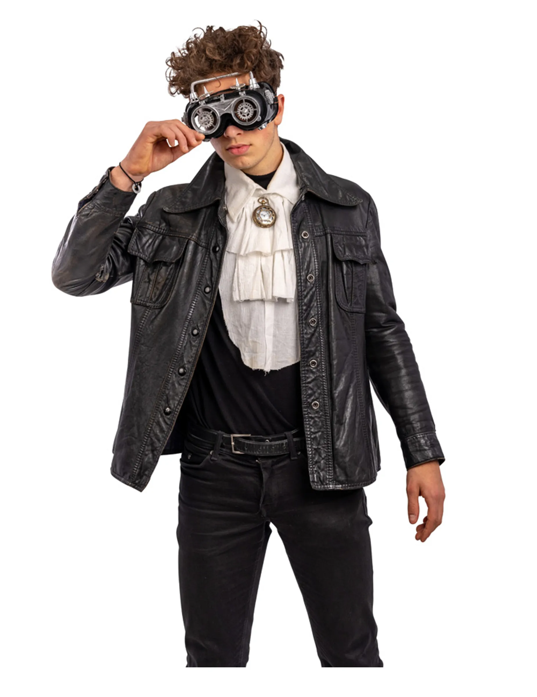 Lunettes mobiles steampunk grise adulte : Deguise-toi, achat de Accessoires