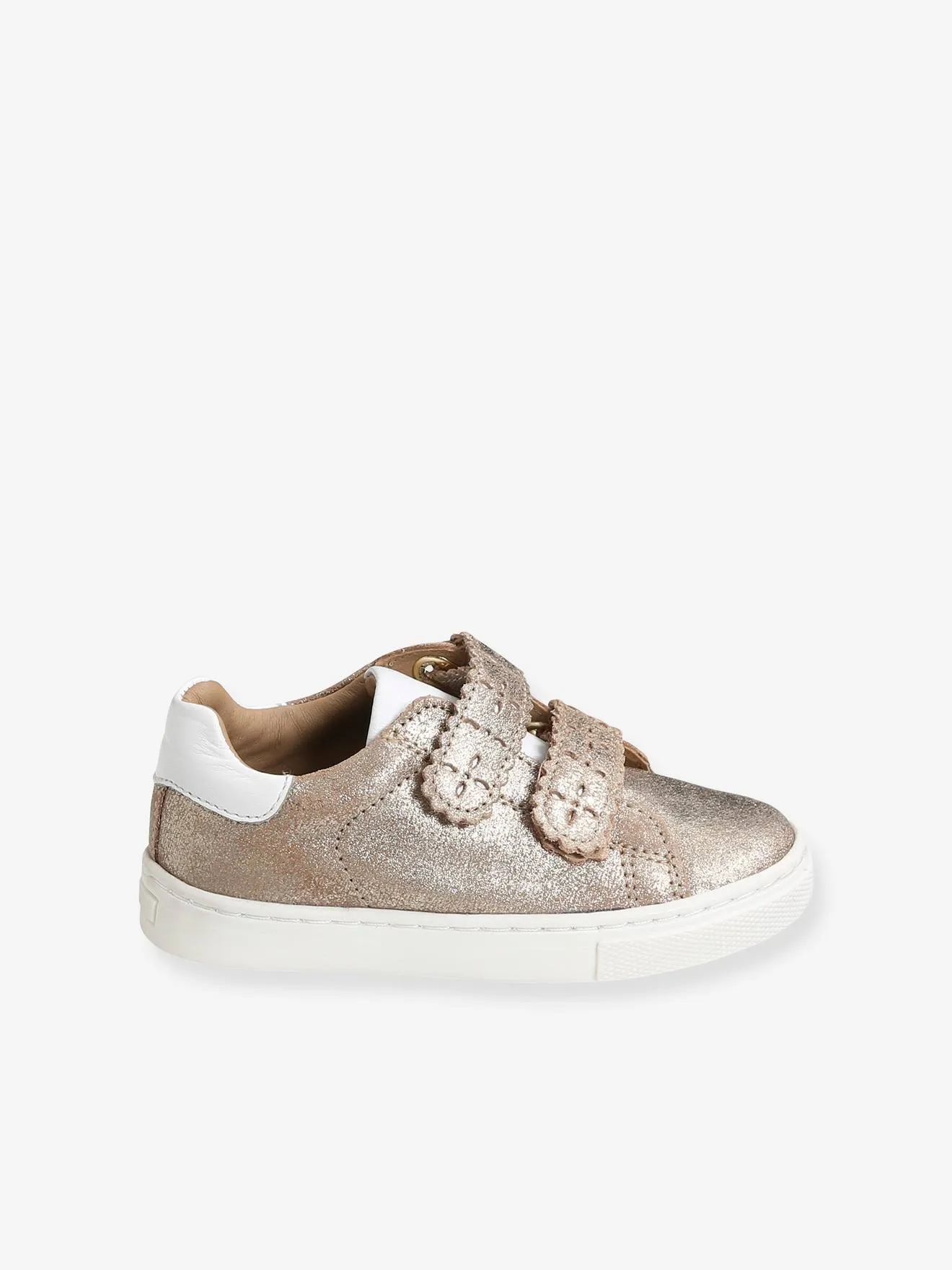 Maternelle bronze fille cuir baskets scratchées - Vertbaudet