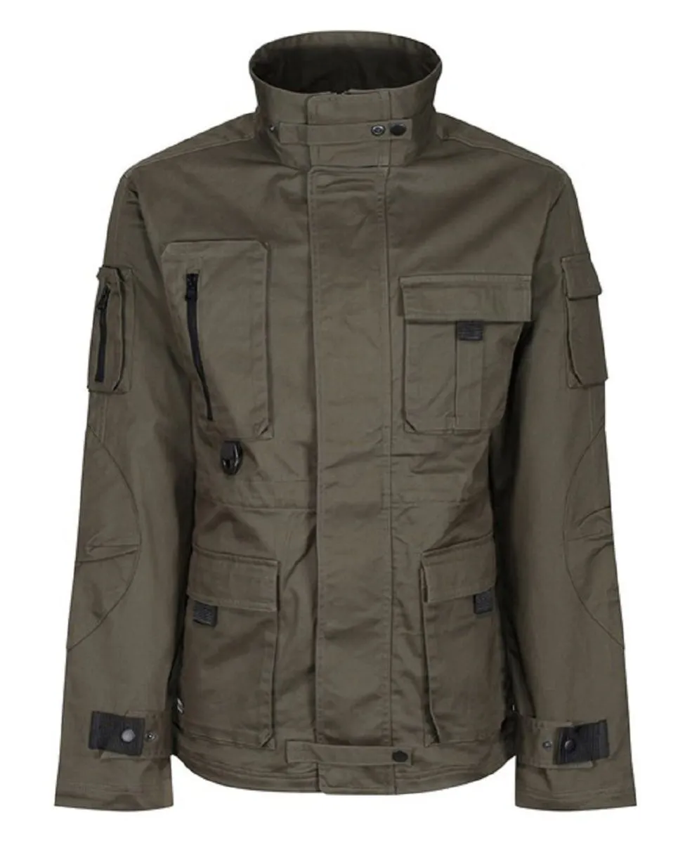 Men's khaki green TRA425 utility vest.