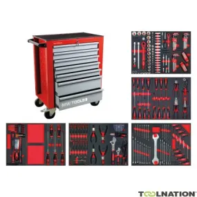 Metal Works 855006750 MWE211G STARTER Chariot à outils rempli de 212 pièces