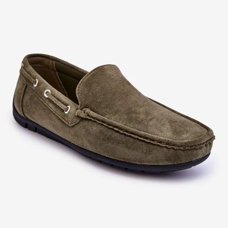 Slip-On Suede Men's Loafers Green Rayan