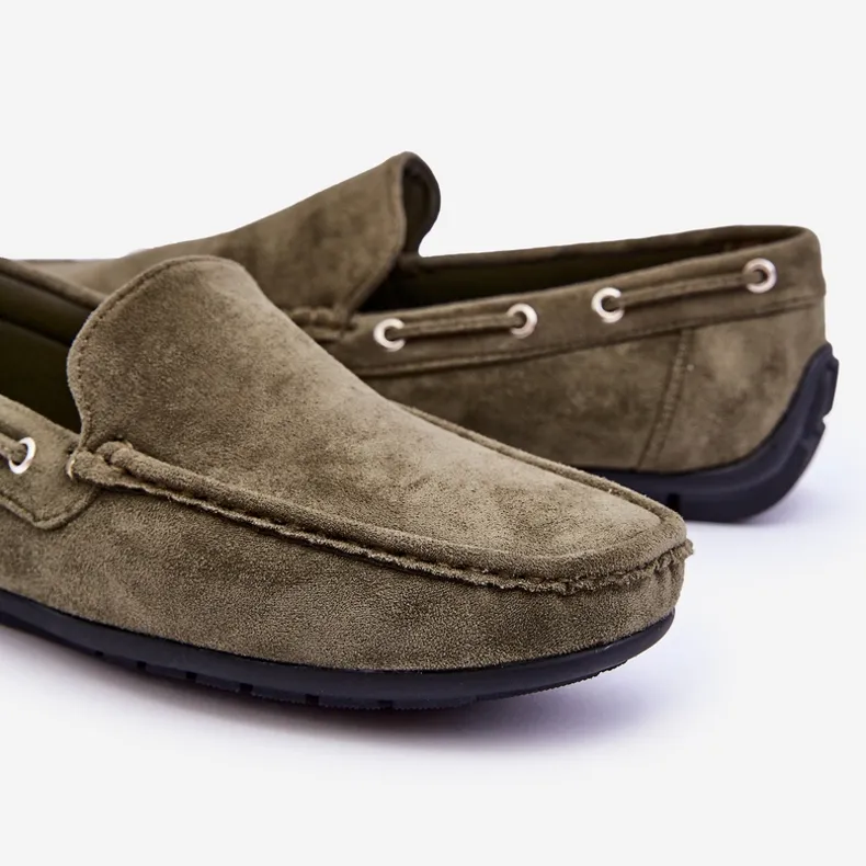 Slip-On Suede Men's Loafers Green Rayan