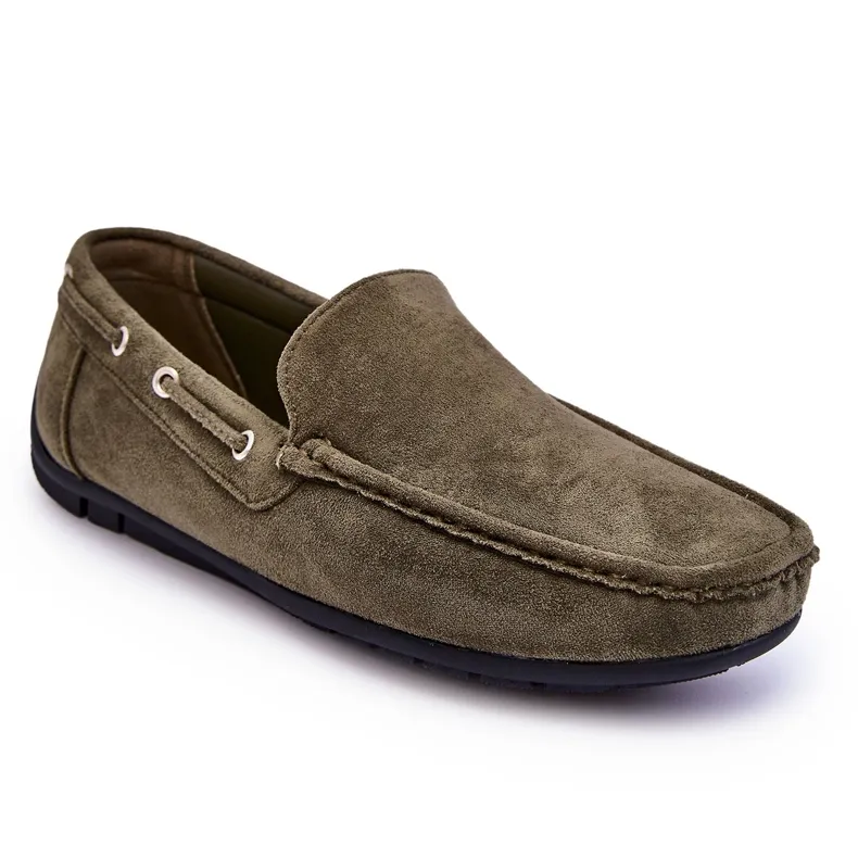 Slip-On Suede Men's Loafers Green Rayan