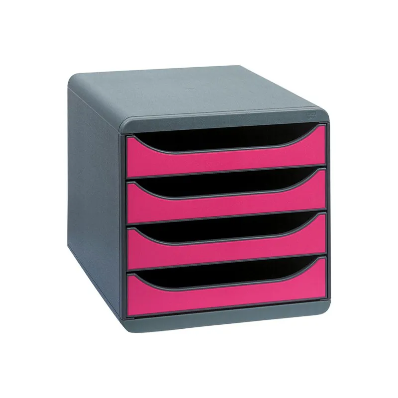 Module de classement BIG-BOX, 4 tiroirs, framboise