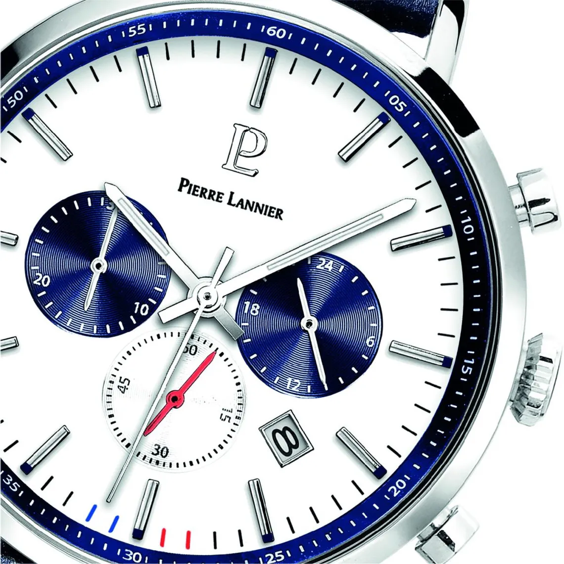 Montre Homme Pierre Lannier Baron - 219G106 Bracelet Cuir Bleu | 3 Suisses