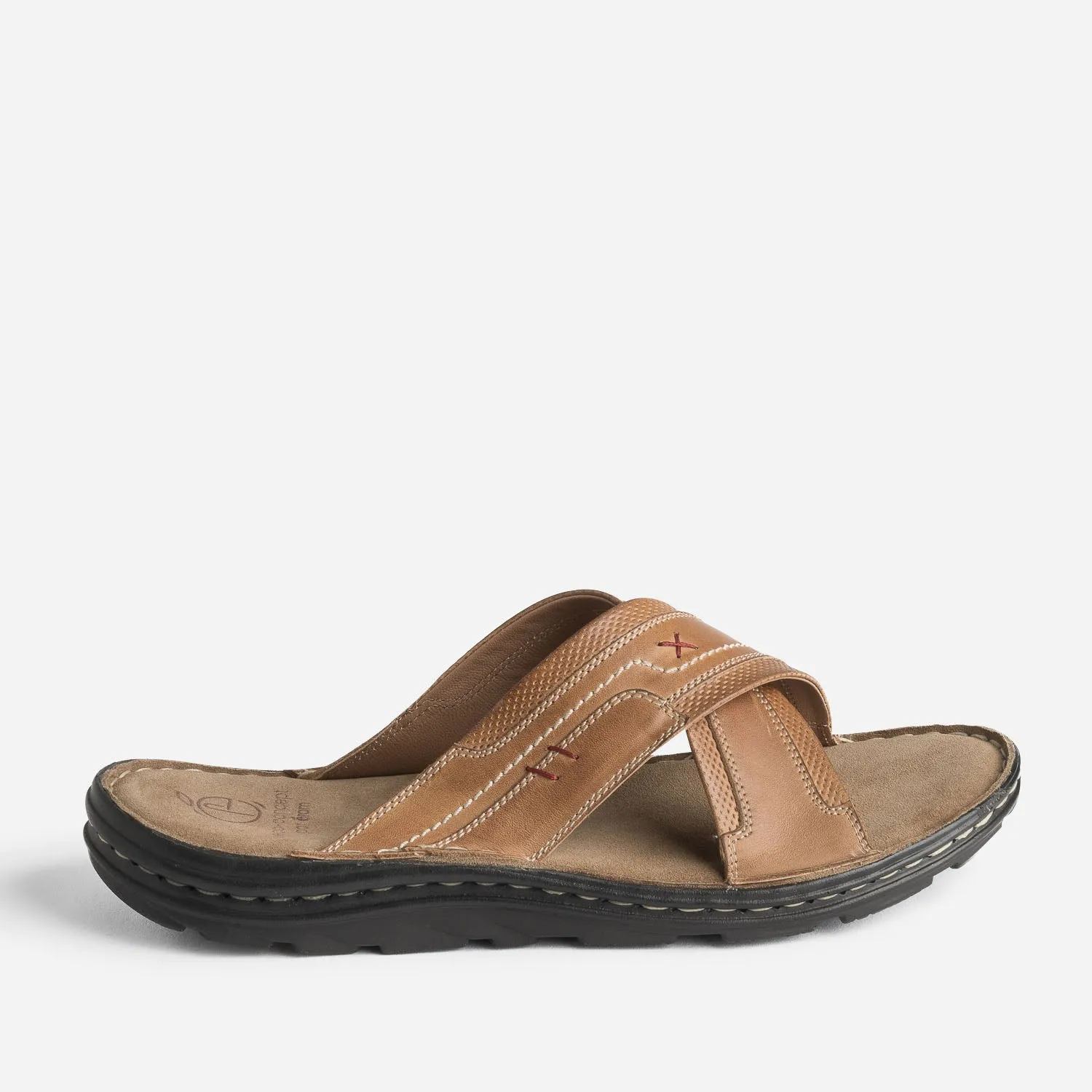Mule homme camel éco-conçue brides croisées ERAM