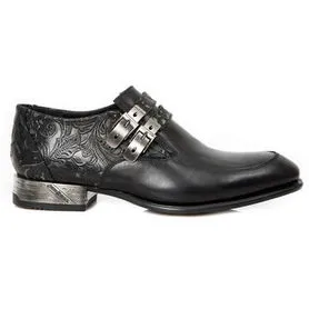 New Rock M.VIP96004-C2 Baroque Style Leather Loafers
