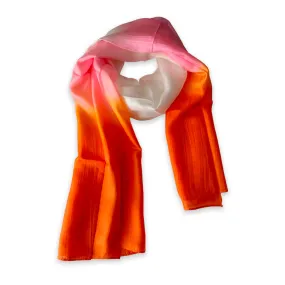 Orange, White, and Pink Silk Scarf Valongo | Hoi An Workshop