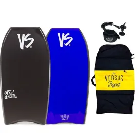 Pack bodyboard Flow PE + Wrist Leash + housse Basic Cover Black / blue