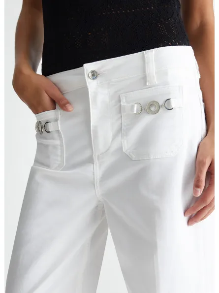 Pantalon évasé poches plaquées bijoux Liu Jo