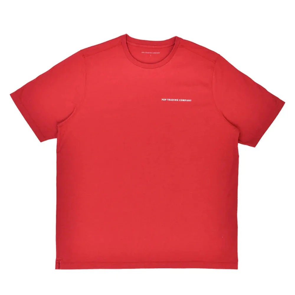 Pop Trading Co tee Logo rio red white
