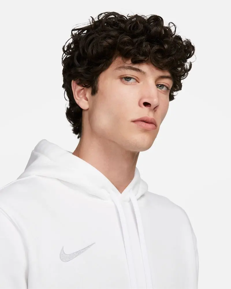 Nike Team Club 20 White Hoodie for Men