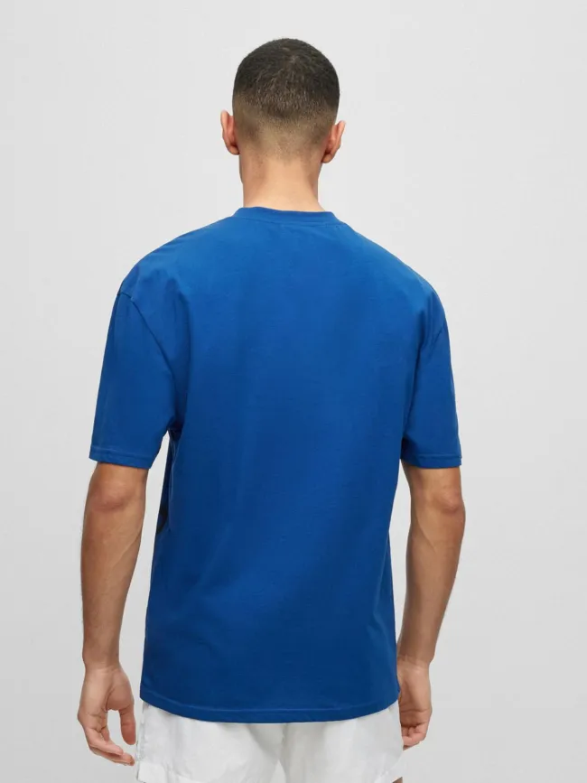 T-shirt relaxed fit protection UV bleu homme - Hugo | wimod