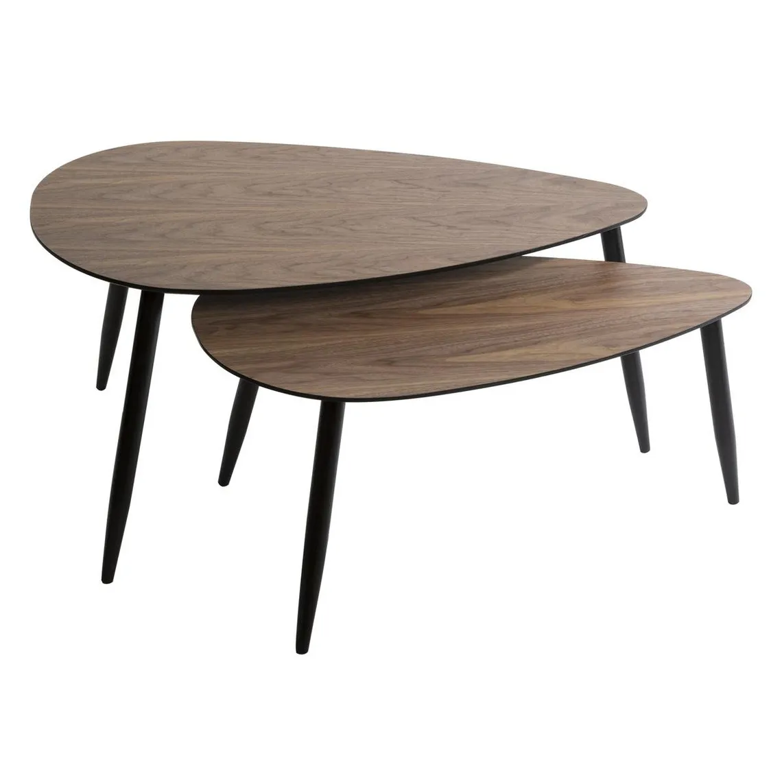 Table Mileo Effet Noyer X 2 Marron | 3 Suisses