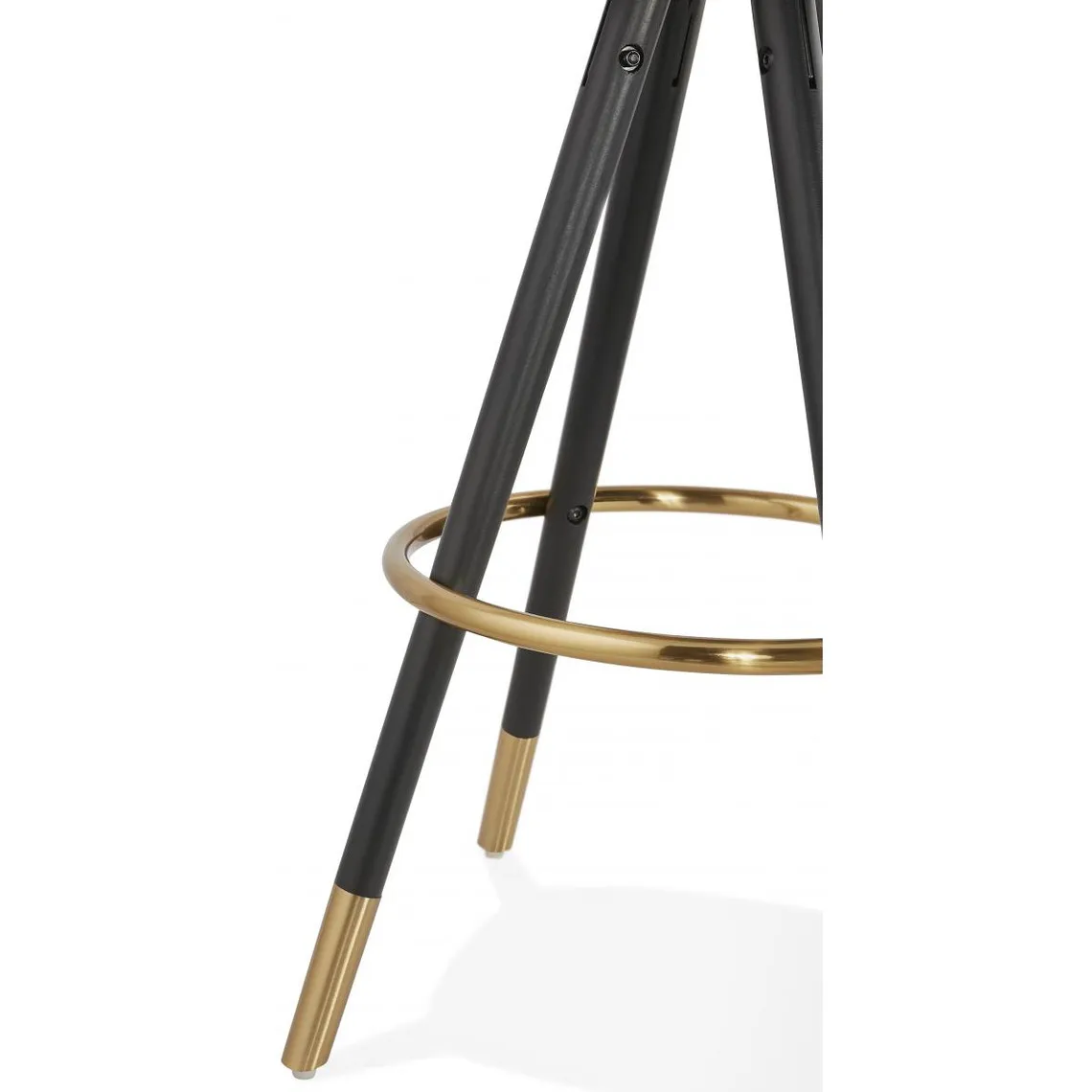 Tabouret de Bar Noir et Piétement Noir MARY | Tabouret de bar 3 SUISSES