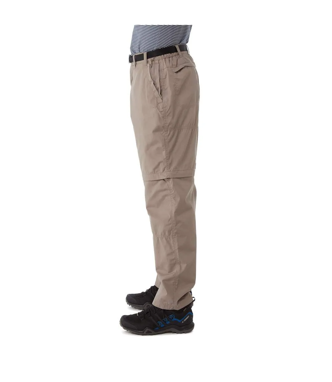 Taupe Craghoppers men's kiwi trousers.