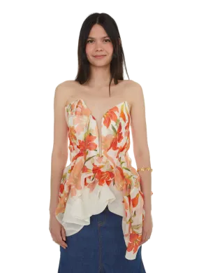 TOP CORSET DRAPé TRANQUILITY - ZIMMERMANN pour FEMME | Printemps