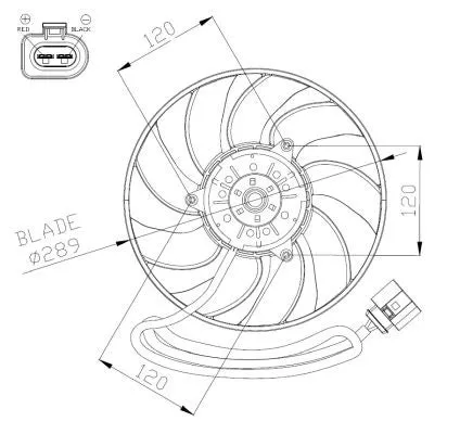Ventilateur, refroidissement du moteur NRF FRANCE 47946 
