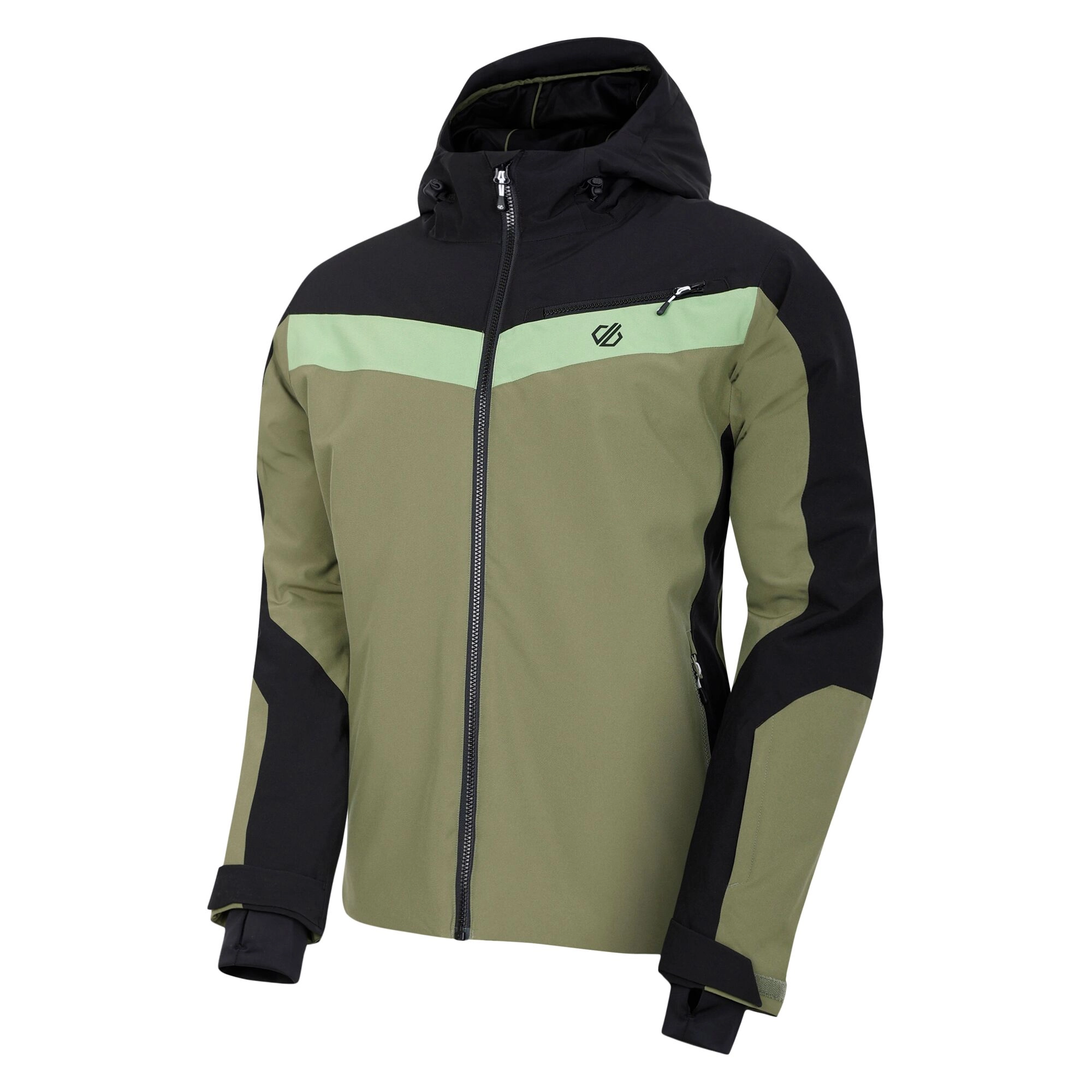 Eagle II Men's Ski Jacket in Black and Olive Green