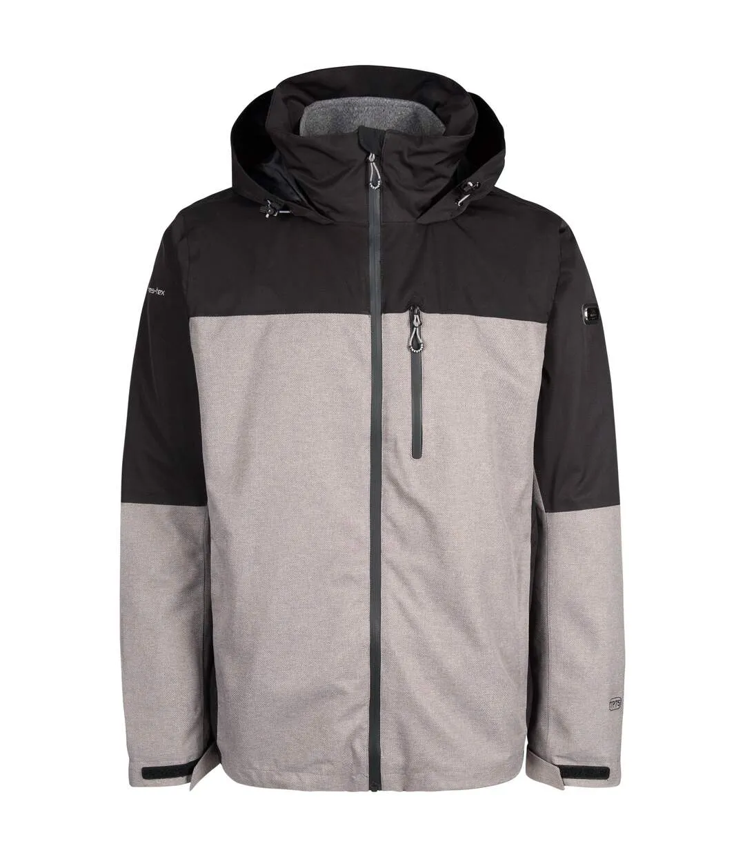 Trespass Men's Austerity Wick Grey Tweed Waterproof Jacket.